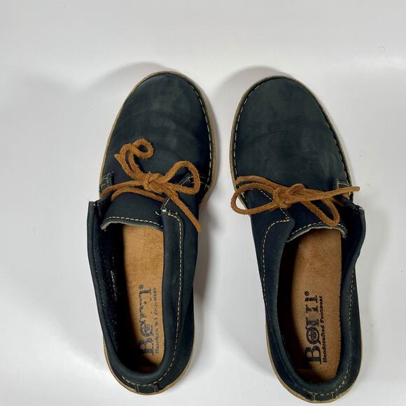 Born Nuala Black Nubuck Leather Mocassion Bootie Earthy Hippie Womens Size 10 - Picture 7 of 11